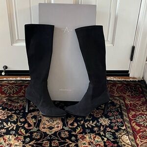 Aquatalia classic Rhumba boots. Like new.  With box. Size 9.5. Black Suede.